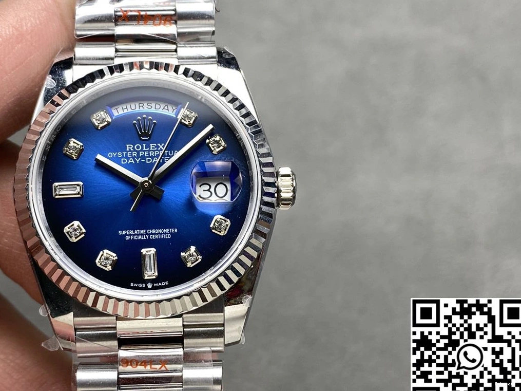 961 Rose Steel QF Factory M128235 Rolex Chocalate Date 36mm v5 StreetReady Day Tungsten Dial Gold 0821